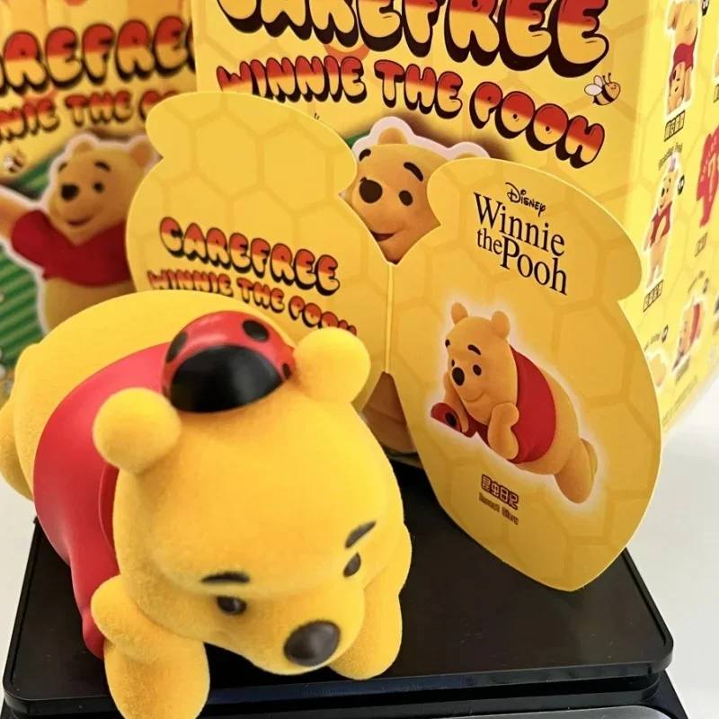 Disney Carefree PoChaînes Bear's Happy RefSeries Blind Box, Collection mignonne Winnie PoChaînes, Modèle, Décoration de chambre, Boîte à jouets, Cadeaux authentiques