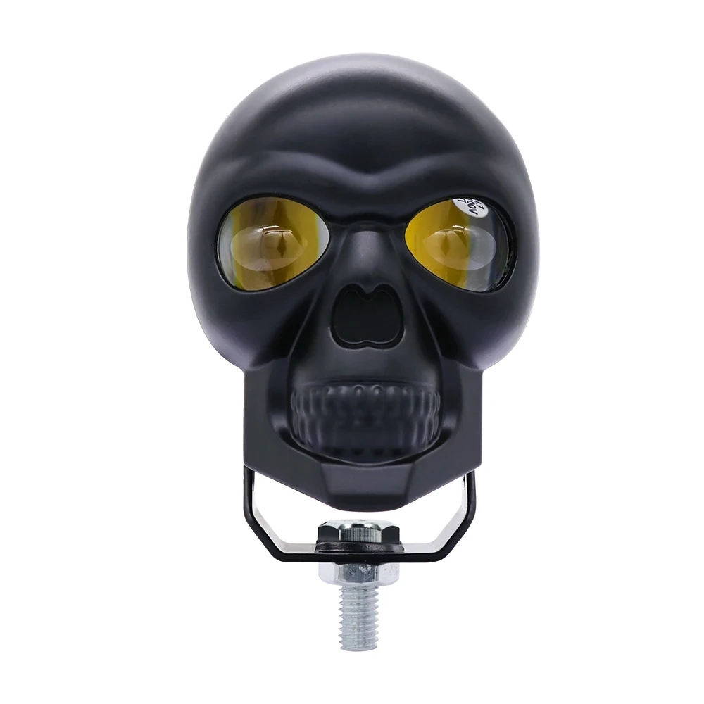 Motorcycle LED Skull Shape Waterproof Headlight Lamp Fog Light Electric Vehicle Projector Lens Spotlight For Moto High Quality