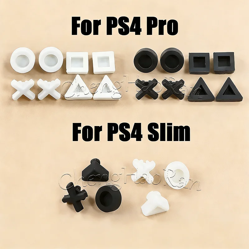 

1Set For PS4 Silicon Bottom Rubber Feet Pads Cover For PS 4 Slim Pro Console Housing Case Rubber Feet Cover