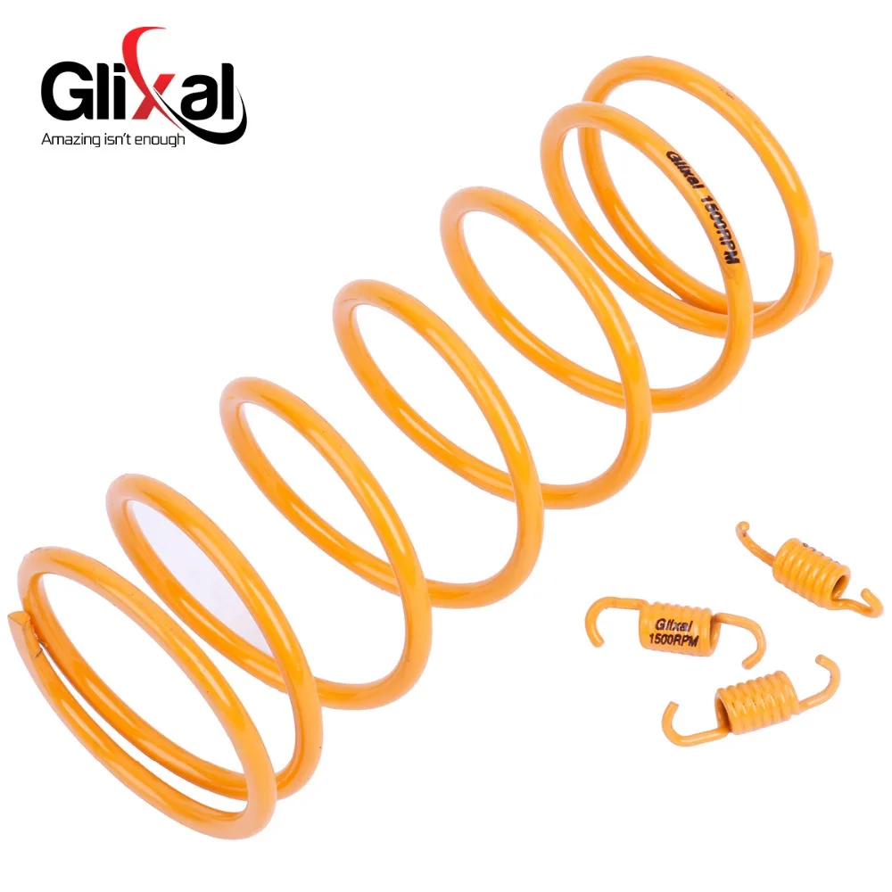 Glixal High Performance Racing ATV Scooter Sprężyny sprzęgła GY6 125cc 150cc 157QMJ 152QMI Silnik (1500 obr./min, żółty)