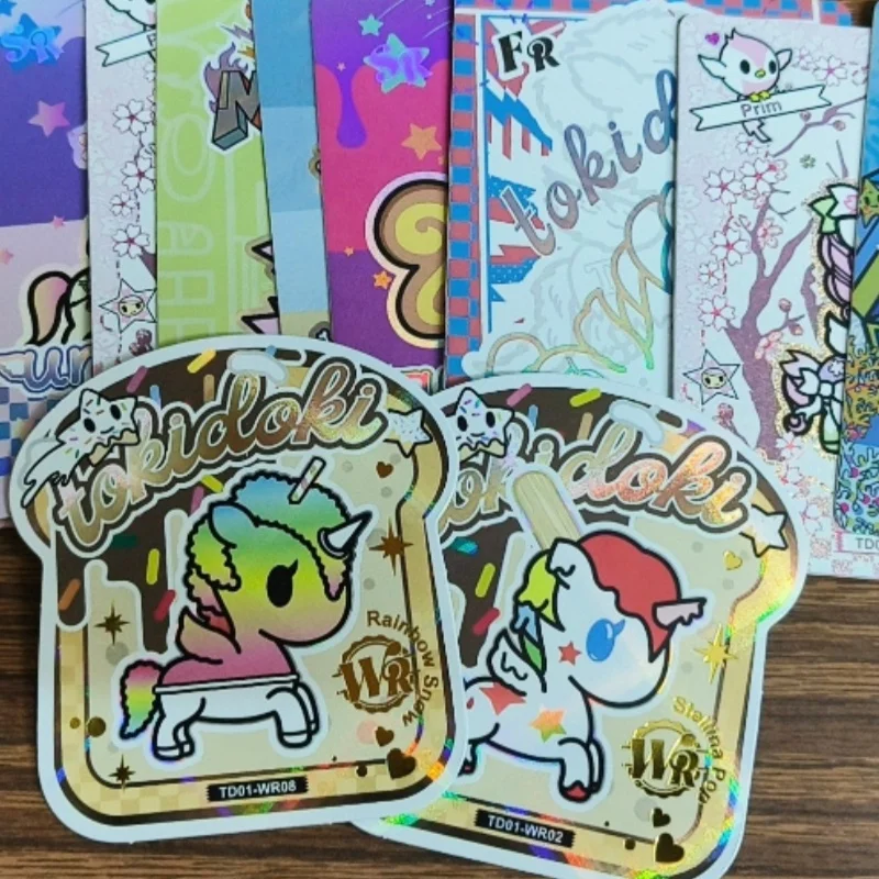 Tarjetas Tokidoki genuinas, caja ciega, serie de viajes en el tiempo, tarjetas de unicornio, juego comercial de Anime, tarjeta de colección, juguete periférico para niños