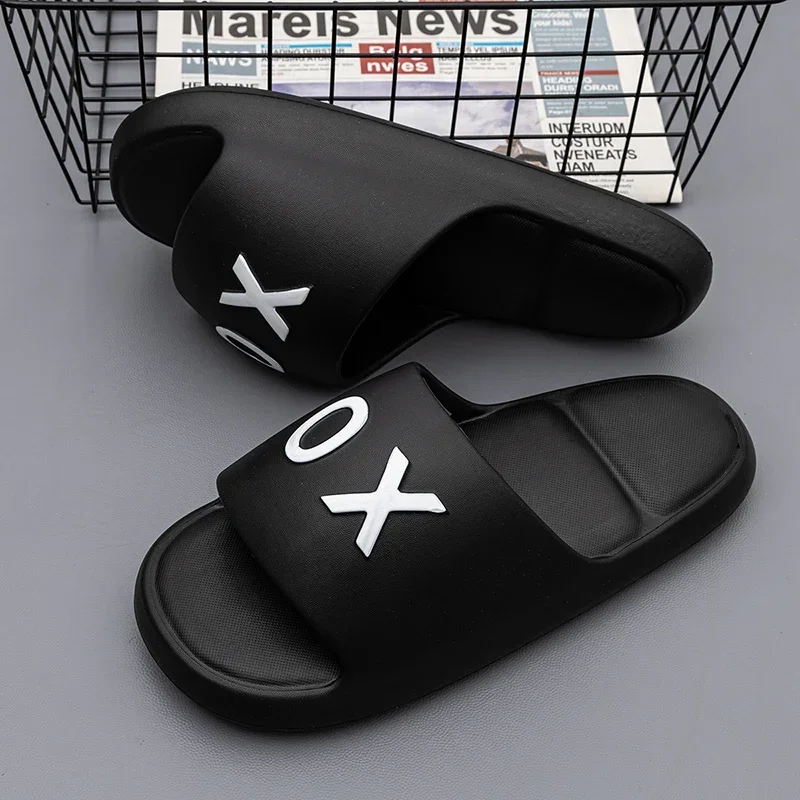 New Men slippers Non-Slip Slide Sandals Thick Soft Platform House Shoes Men Indoor Outdoor Shower Bathroom Slipper Casual Shoes