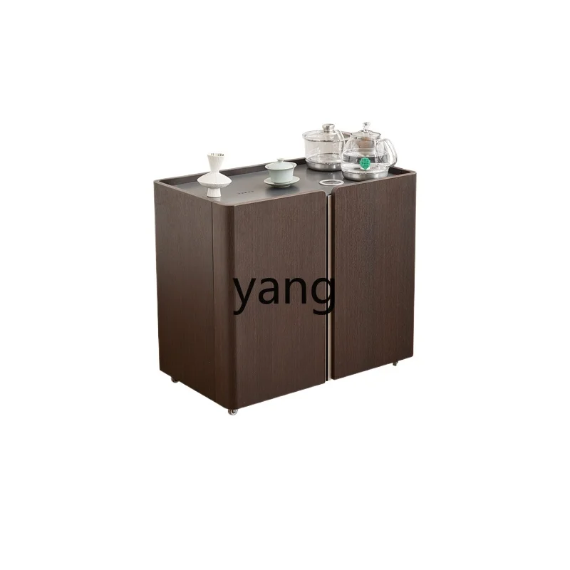 

Yjq Minimalist Tea Cabinet Kettle Integrated Balcony Small Tea Table Side Table Advanced Mobile Modern