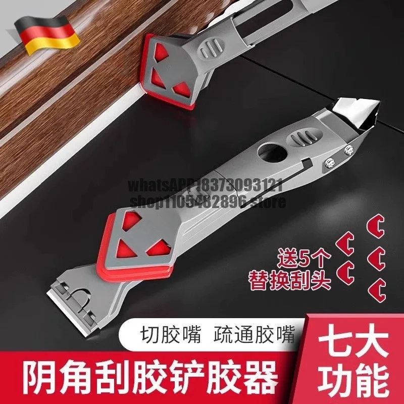 Structural glue scraper, glass  grout and corner scraper,  remover knife,  applicator tool, right-angle glue scraper