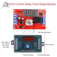 ​Delay Time Relay Module DC5V 12V 24V 1 Channel Cycle Timer with LED Display Adjustable Programmable Switch Smart Home Controlle