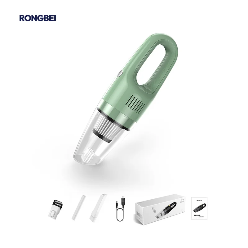 USB Rechargeable High Power Cordless Car Vacuum Cleaner Wet and Dry Dual Use Handheld Household Vacuum Cleaner Bagless