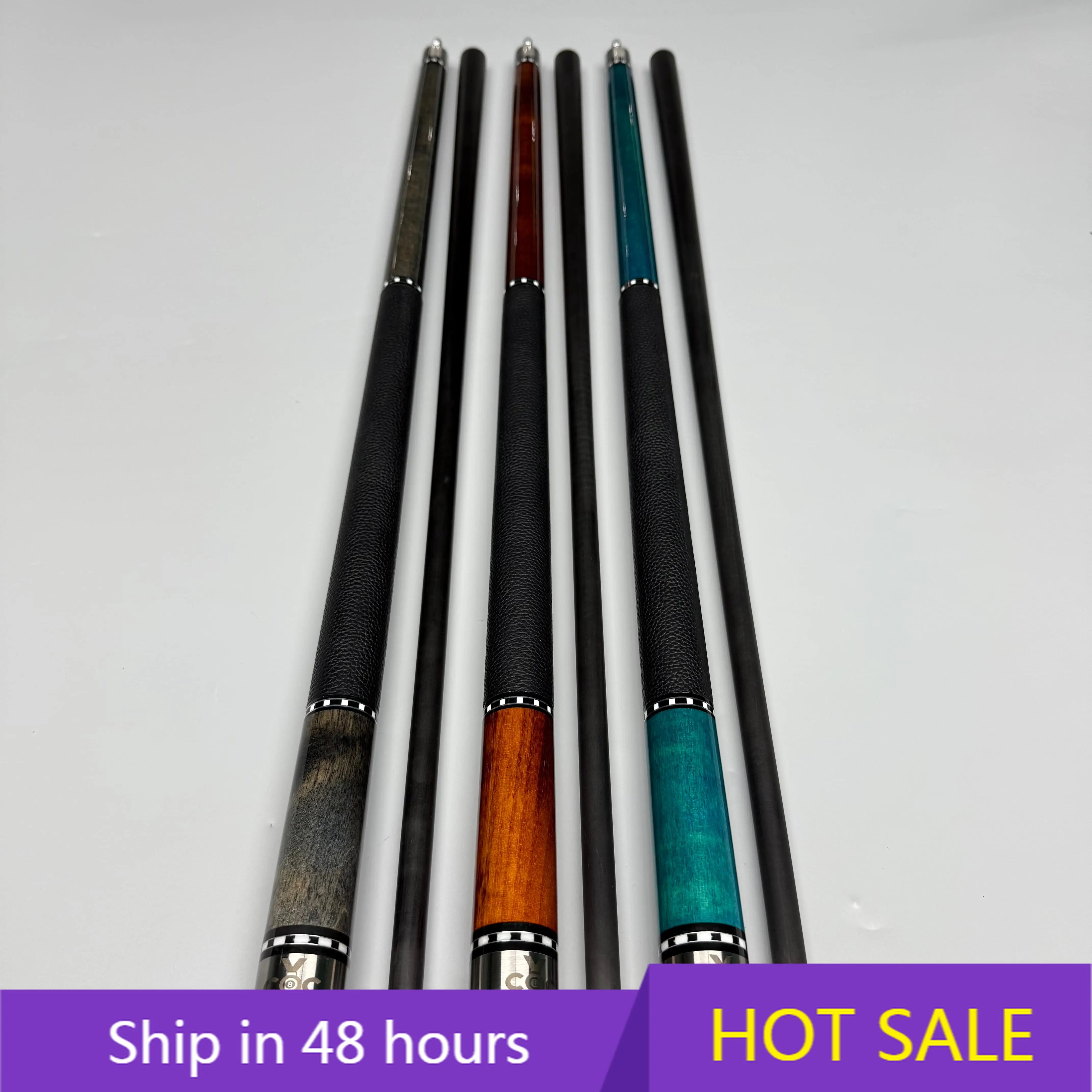 

POWER LEAP COC High Quality 19oz Carbon Fiber Playing Cue 2-Piece with Stainless Steel Joint for Pool