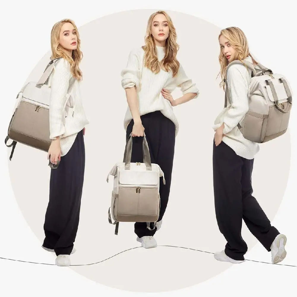 

Large Capacity Travel Laptop Backpack Waterproof Multi Pocket Mommy Shoulder Bag Breathable Portable Baby Stroller Organizer