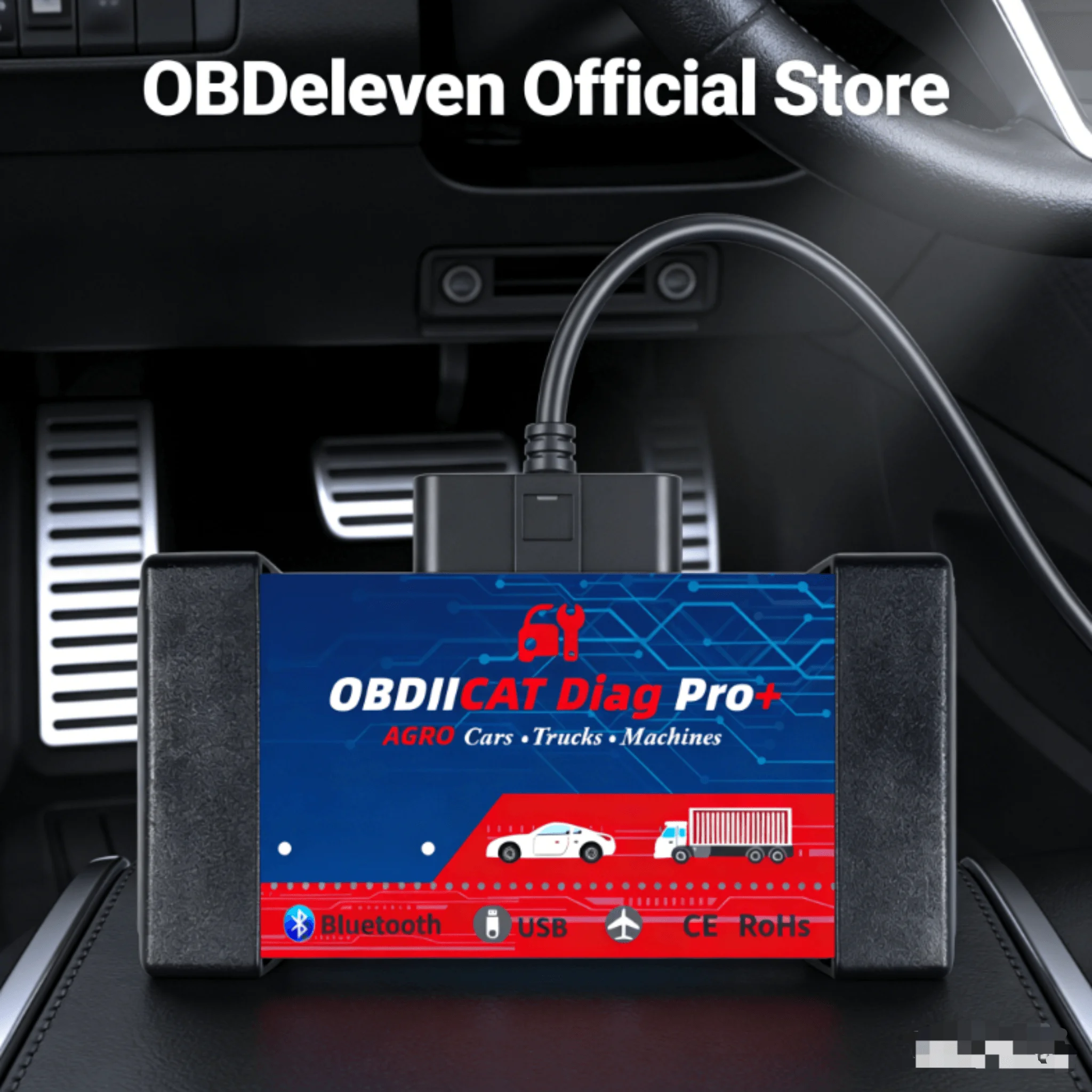 

New MU Case BT A+single pcb single board obdeleven2 Scanner Bluetooth Auto diagnostic tool for Car/Truck with NEC Relay Real