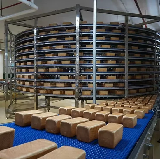 Factory Outlet Tunnel Spiral Tower Oven Conveyor Bakery Equipment Screw Feeder Transfer Device for Cooling customize