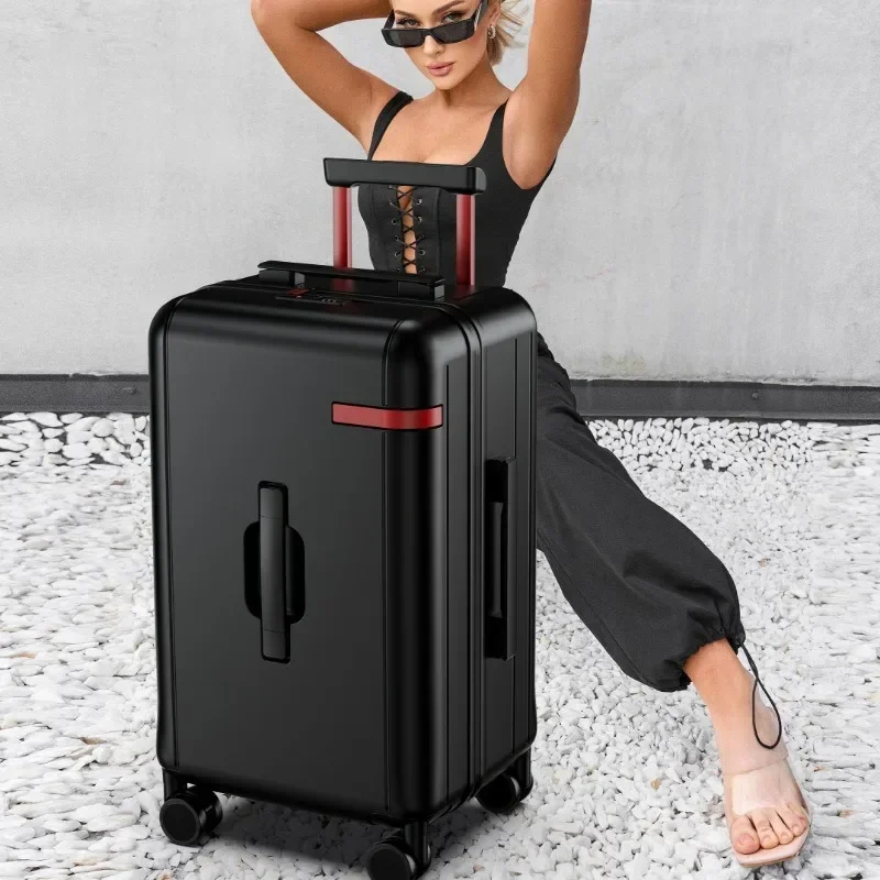 Large-capacity Luggage 2024 New 24-inch Password Box Thickened Suitcase 20-Inch Boarding Box Spelling Colour Trolley Case