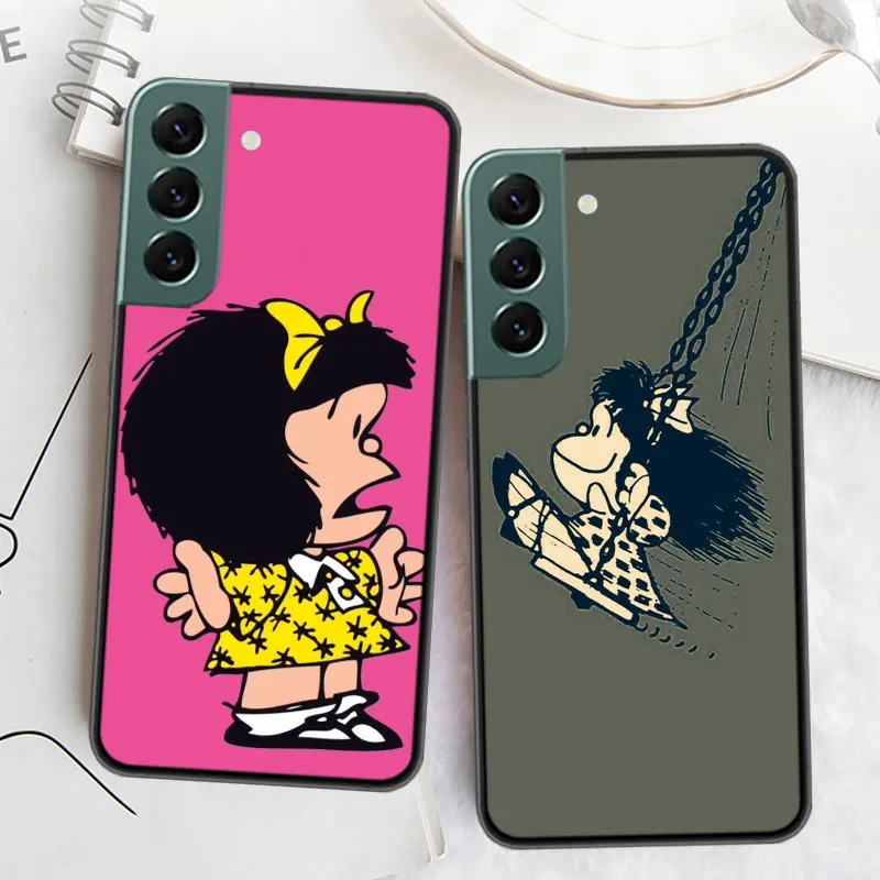 Cute M-Mafaldas Phone Case For Samsung A15 A25 A35 A55 Galaxy A70S A50S A30S A30 A40 A71 A51 A41 A31 A21 A11 A01 A20S A10S A20E