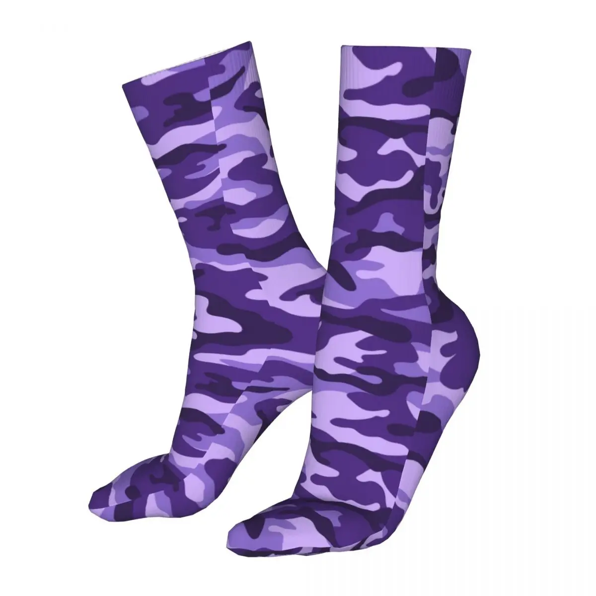 Compression Purple Camouflage Pattern Women Socks 2022 Men Military Bike Socks