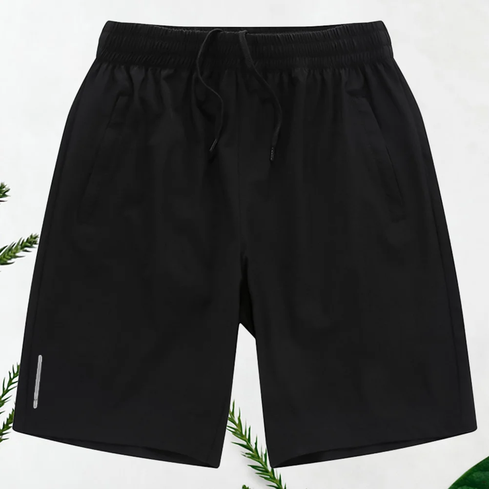 

1Pcs Black Athletic Shorts Men Running Short Pants 3xl 80-90kg Premium Cotton Polyester Comfortable Breathable Sports