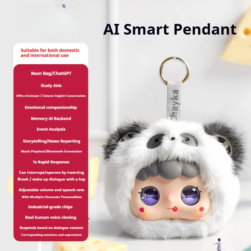 

NEW HOT AI Plush Robot w/LED Eyes & Voice Control,Interactive Smart Toy USB Rechargeable Companion for Kids Gifts