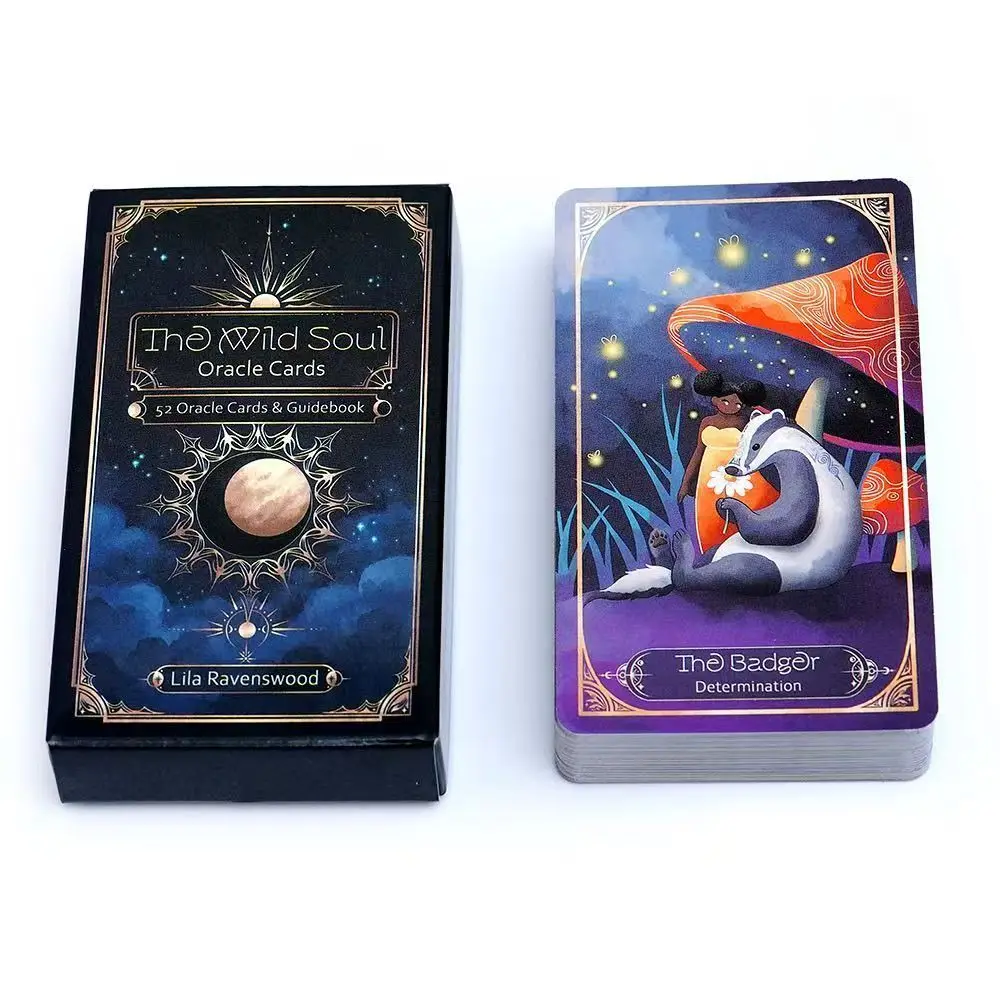 The Wild Soul Oracle Cards - 52 Animal Wisdom Deck 10.5*6.3cm - Spiritual Guidance & Meditation Tool for Beginners & Experts