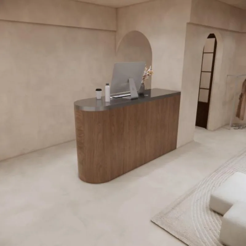 مكاتب الاستقبال الخشبية الصناعية أفضل المنظمون مكاتب استقبال المطاعم التنفيذي Nail Mostrador De Tienda الأثاث العصري