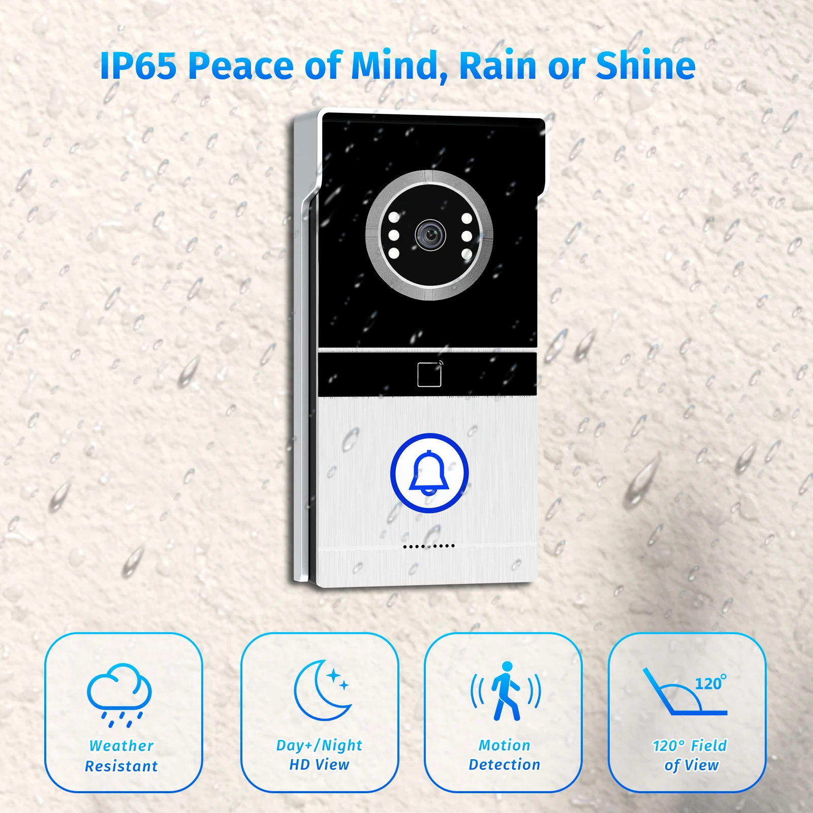 Tuya Smart 7'' Touchscreen Video Intercom Pro for Apartment, 1080p Night Vision + Human Detection, WiFi Door Entry System