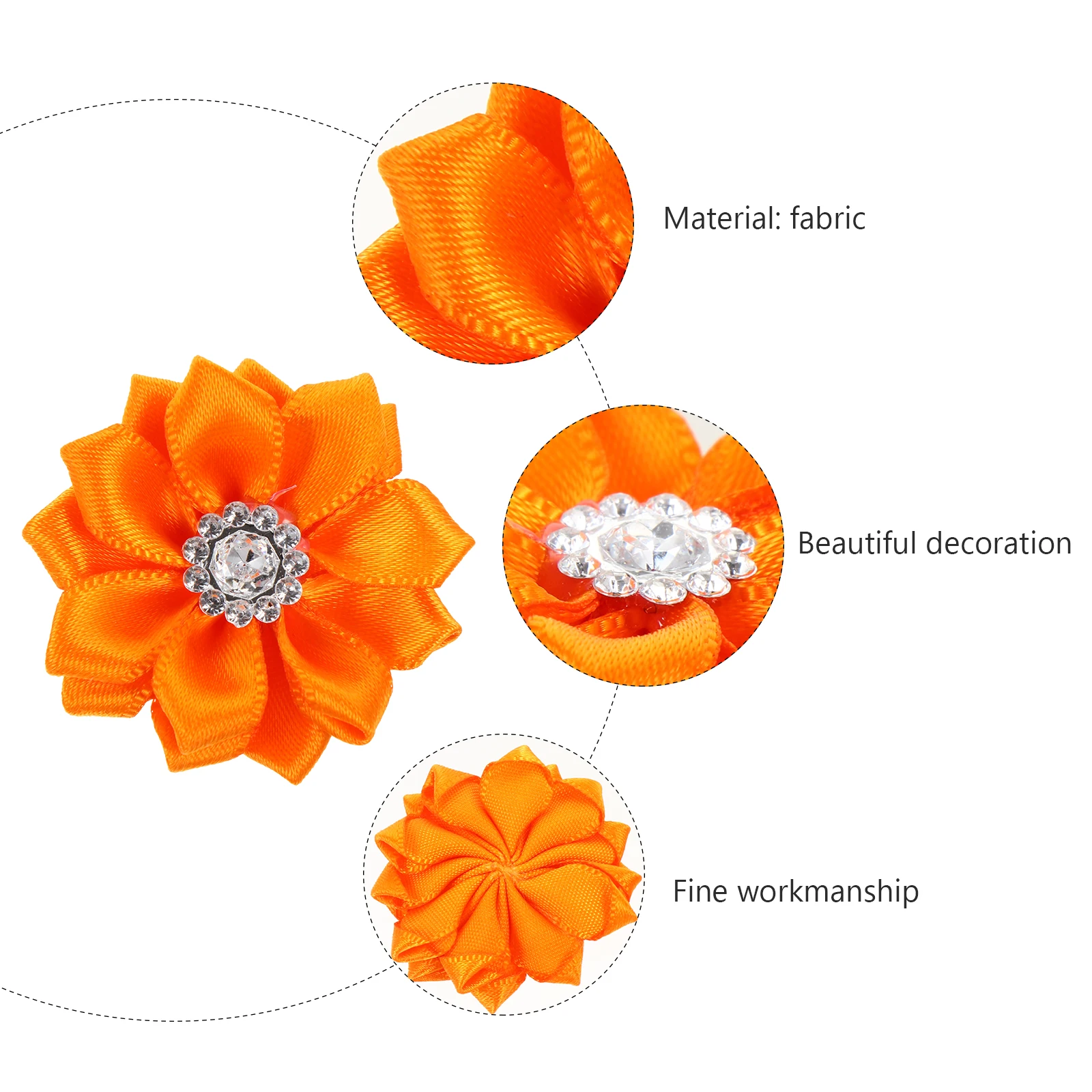 

40 Pcs Wedding Headband Hair Clamp Headdress Decor Mini Satin Ribbon Bow Shaped Clips