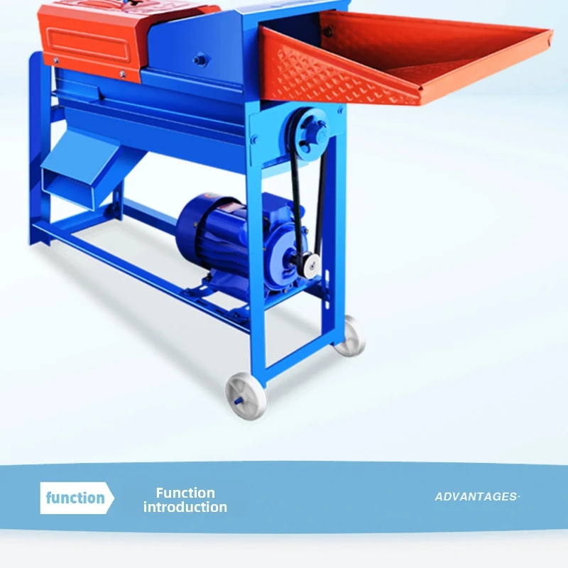 electric corn thresher, fully automatic household small agricultural machine, corn peeler, gear-mounted corn beating machine