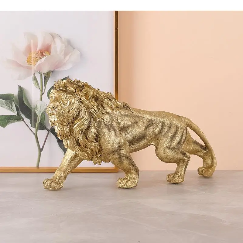 

Modern Creative Lion Decoration Living Room Study Bedroom Resin Animal Desk Decoration Home Crafts Adornment Accessories