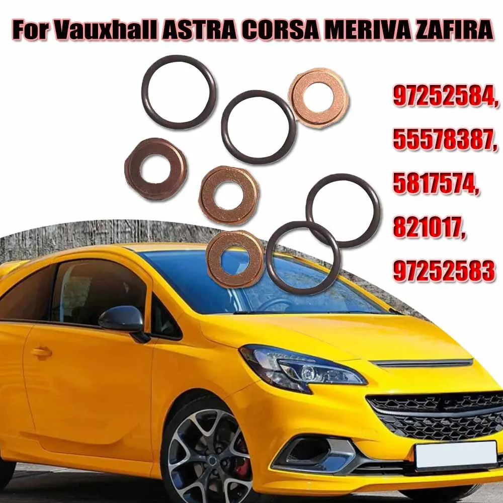 Anillos de sellado de inyectores de combustible diésel de alta calidad, 4 Uds., fácil instalación y duraderos para Vauxhall ASTRA CORSA MERIVA ZAFIRA 55578387