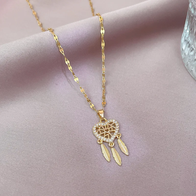 Fashionable, Beautiful and Luxury Feather Shop Meng Net Women\'s Pendant Necklace, The Perfect Gift for Girls At Holiday Parties