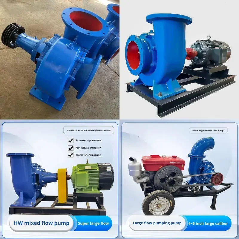 Hw 150HW-8 mixed flow pump, agricultural irrigation, marine aquaculture, large diameter impeller 2MPa pressure water pump
