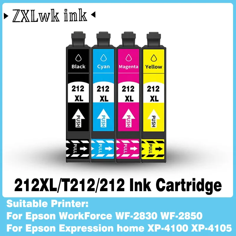 

Картридж с чернилами 212 212XL T212, совместимый с принтерами Epson Workforce WF-2830, WF-2850, Expression Home XP-4100, XP-4105