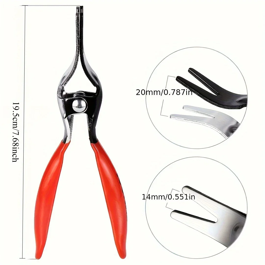 Auto Fuel and Vacuum Hose Remover Pliers, Oil Tube Clamp Pliers, Water Pipe Repair Tool for Various Car Models