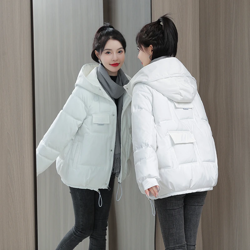 Loose Fit down Cotton Jacket Short Women's Style Korean Version Autumn Winter New Arrival Student Bread Coat Small Size Cotto...