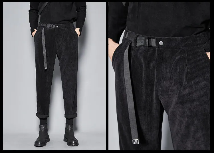 High Quality Recommended Autumn Winter Retro British Corduroy Casual Pants Male Fashion Trendy Draped Pants