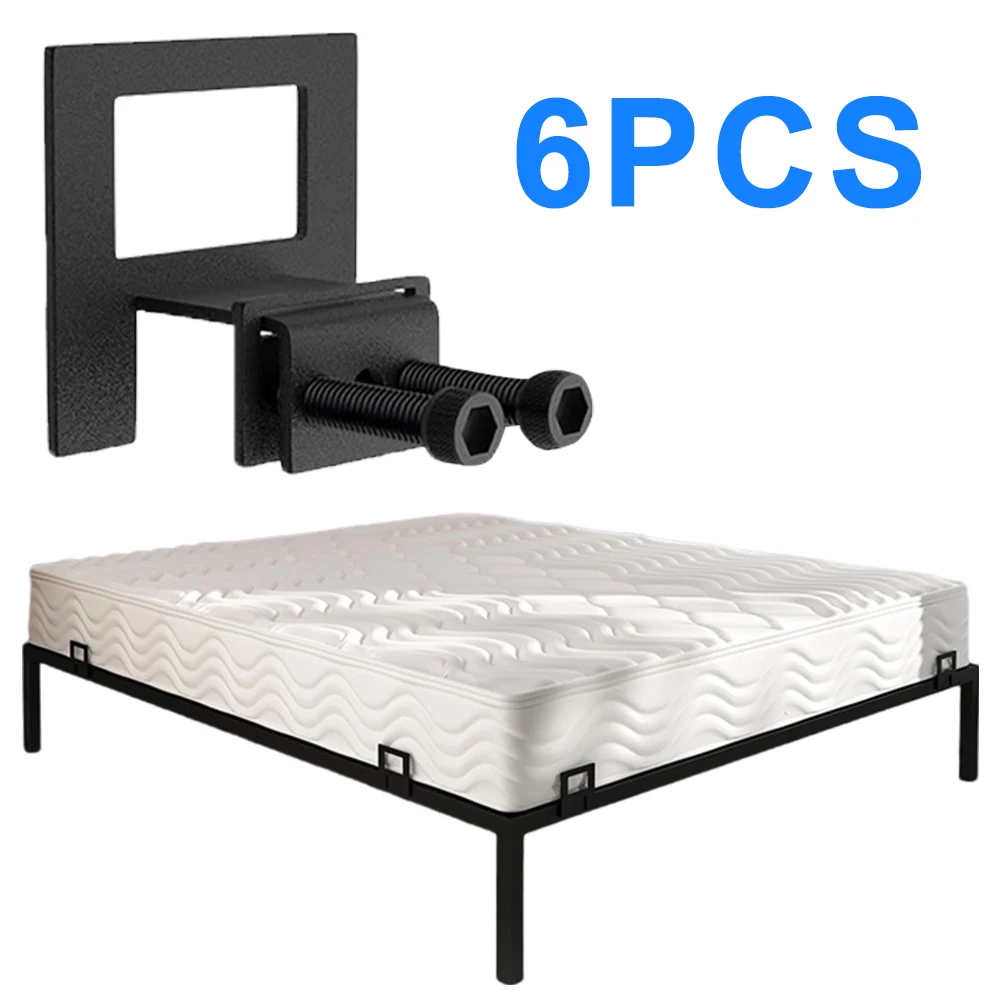 6pcs Non Slip Mattress Gaskets for Metal Bed Frame Mattress Holder in Place Gripper Wide Adaptability Keep Mattress From Sliding