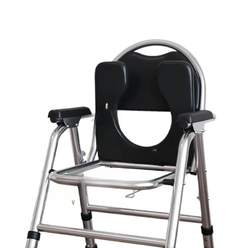 

*Elderly household toilet chair folding portable mobile toilet sturdy stainless steel toilet stool