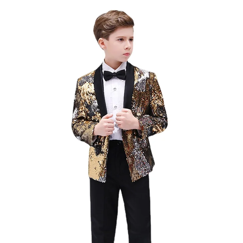 Children Formal Suit Jacket Wedding boys Dress Suit 3 Pieces set high quality Performance stage  jacket  size 2years -12 years