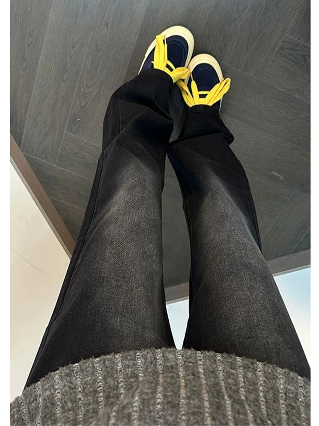 

Мужские расклешенные джинсы Waed Blaey: прямые повседневные брюки Cleanfit в американском стиле High Street, весенняя коллекция, средняя посадка, на молнии