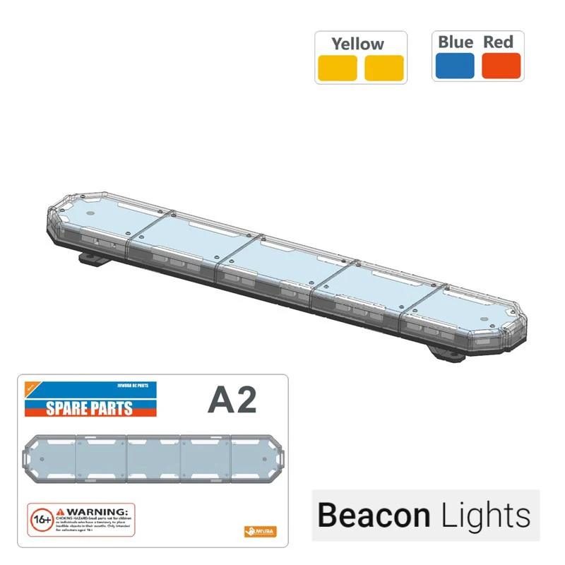 LED Red/blue/yellow Warning Lights Engineering Dome Light for 1/10 1/14 Crawler Car Tamiya RC Truck SCANIA 770S VOLVO BENZ MAN