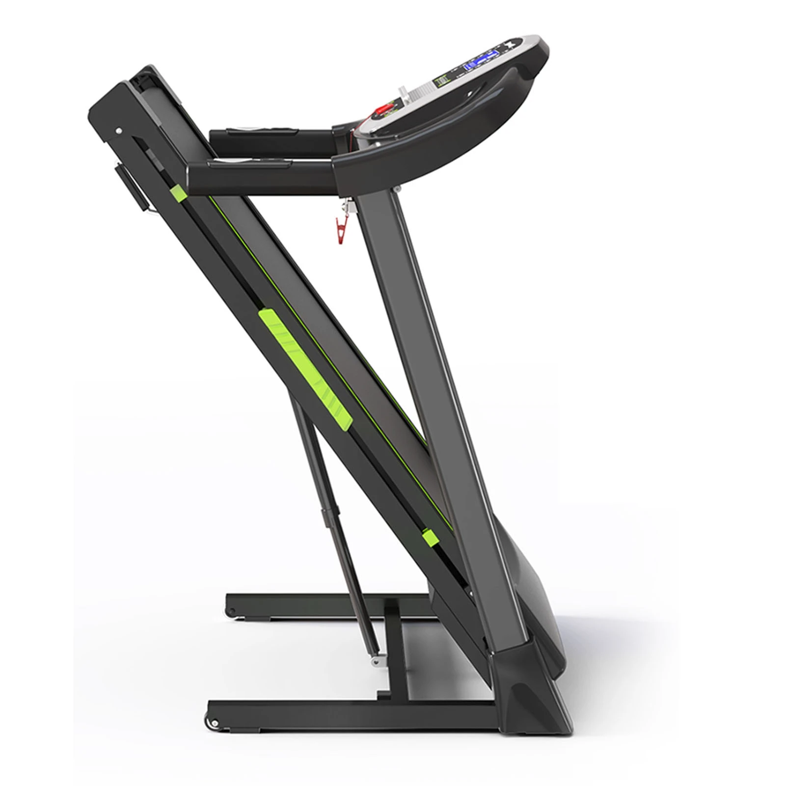 

Складная беговая дорожка 3.5HP с ручками, наклоном 4%, скоростью 0.5-7.5 миль/ч, нагрузкой до 150 кг, портативная машина для ходьбы и бега для домашнего спортзала