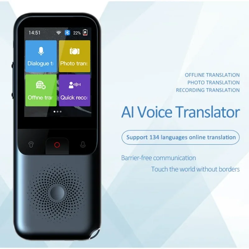 

Intelligent Voice T11 Translator 10 Countries Offline 134 Languages WIFI Camera Recording Intelligent Voice Translator