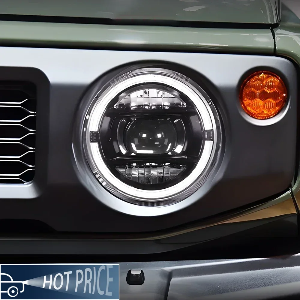 

Для Suzuki Jimny 2019-2023 автомобильные передние фонари, обновленные высококачественные линзы проектора, аксессуары, светодиодные автомобильные фары в сборе
