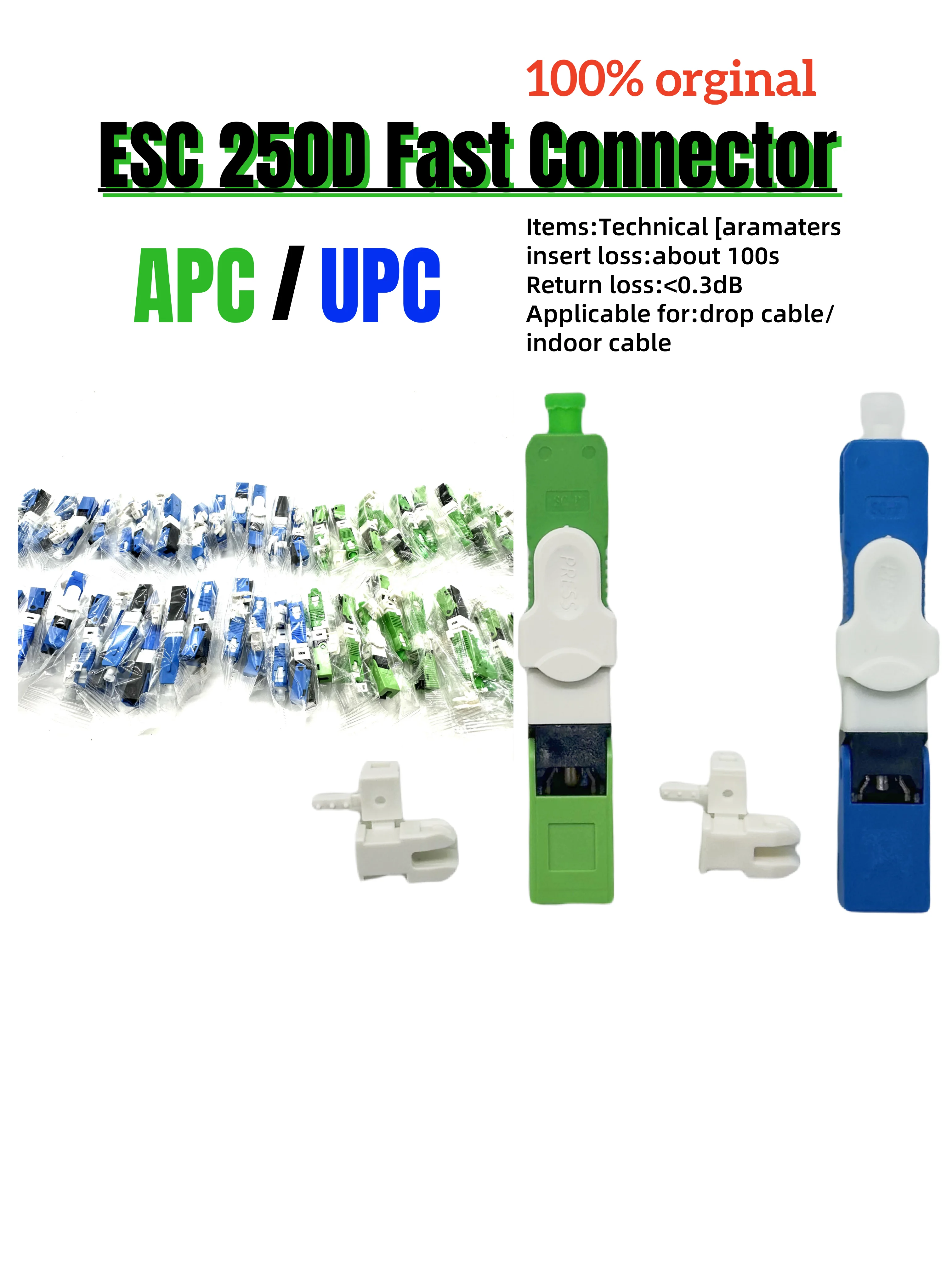 ESC250D szybki złącze światłowodowe SC/APC SC/UPC SM jednomodowe szybkie złącze światłowodowe FTTH narzędzie optycznePC Embedded10/100/ — zdjęcie produktu 7