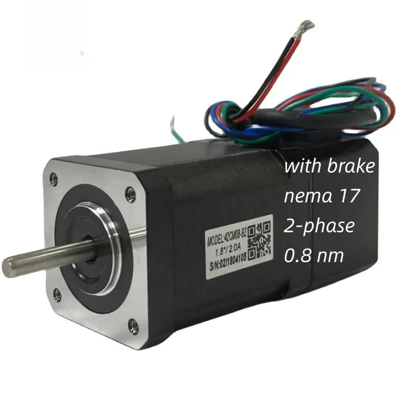 Hybrid 42CM08-BZ Micro 0.8Nm Nema 17 Stepper Motor with Brake AC24V