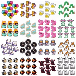 Prajna 10 PCS Cat Unicorn Patch Iron On Embroidered Patches On Clothes Cartoon Animals Patches For Clothing Applique For Clothes