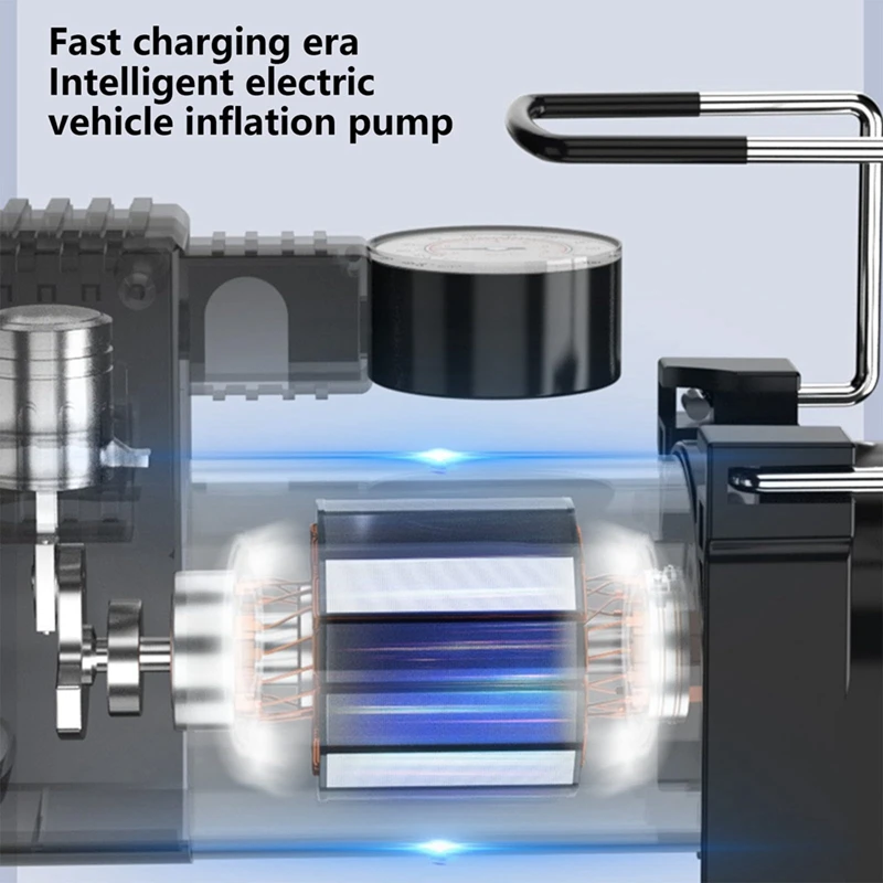 Portable Electric Tire Inflator Pump: Multifunction Vehicle Air Pump With 12V Compressor For Small Vehicles Durable Easy To Use