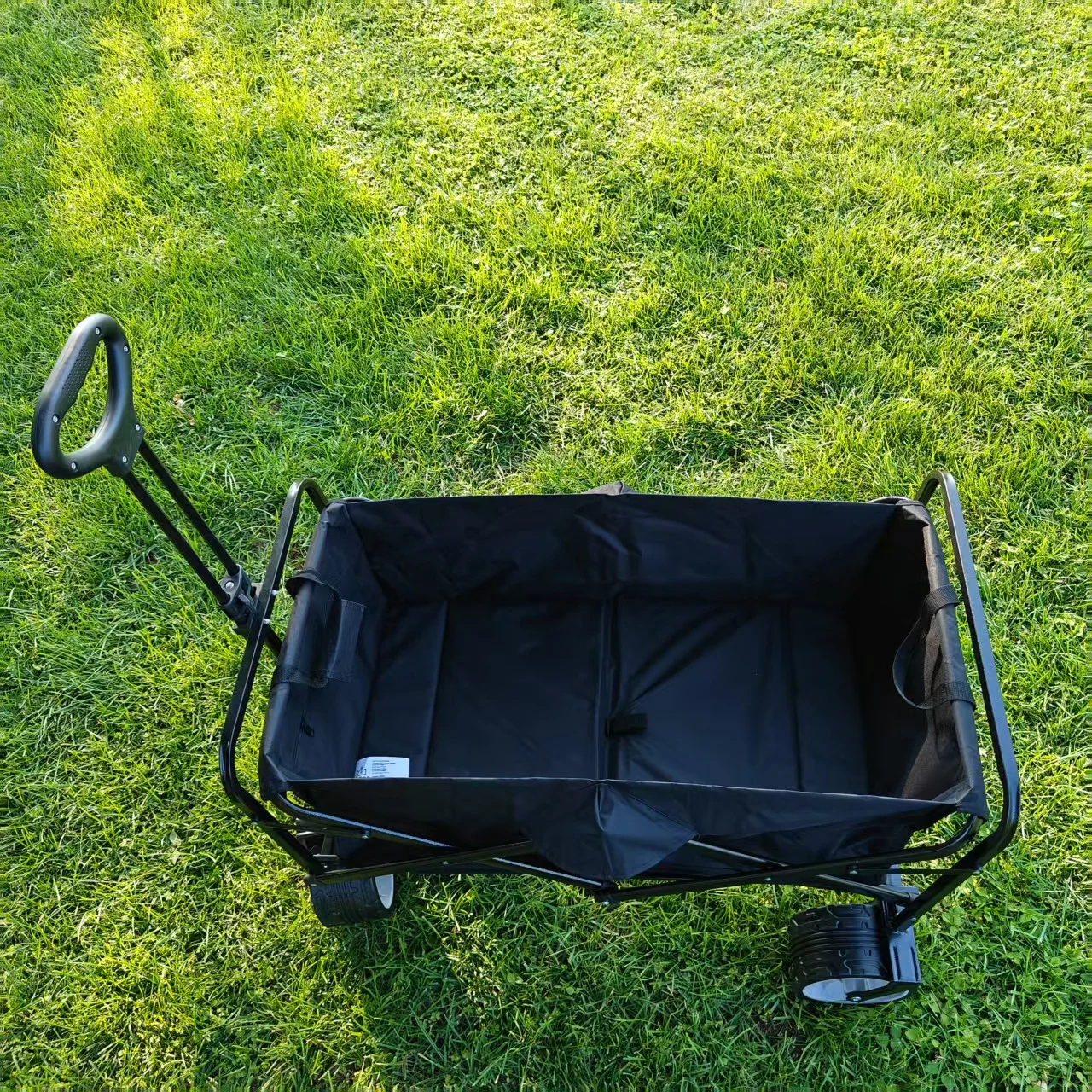 Vagão dobrável portátil dobrável com alças push pull ajustáveis vagão de jardim carrinho de praia resistente grande capacidade