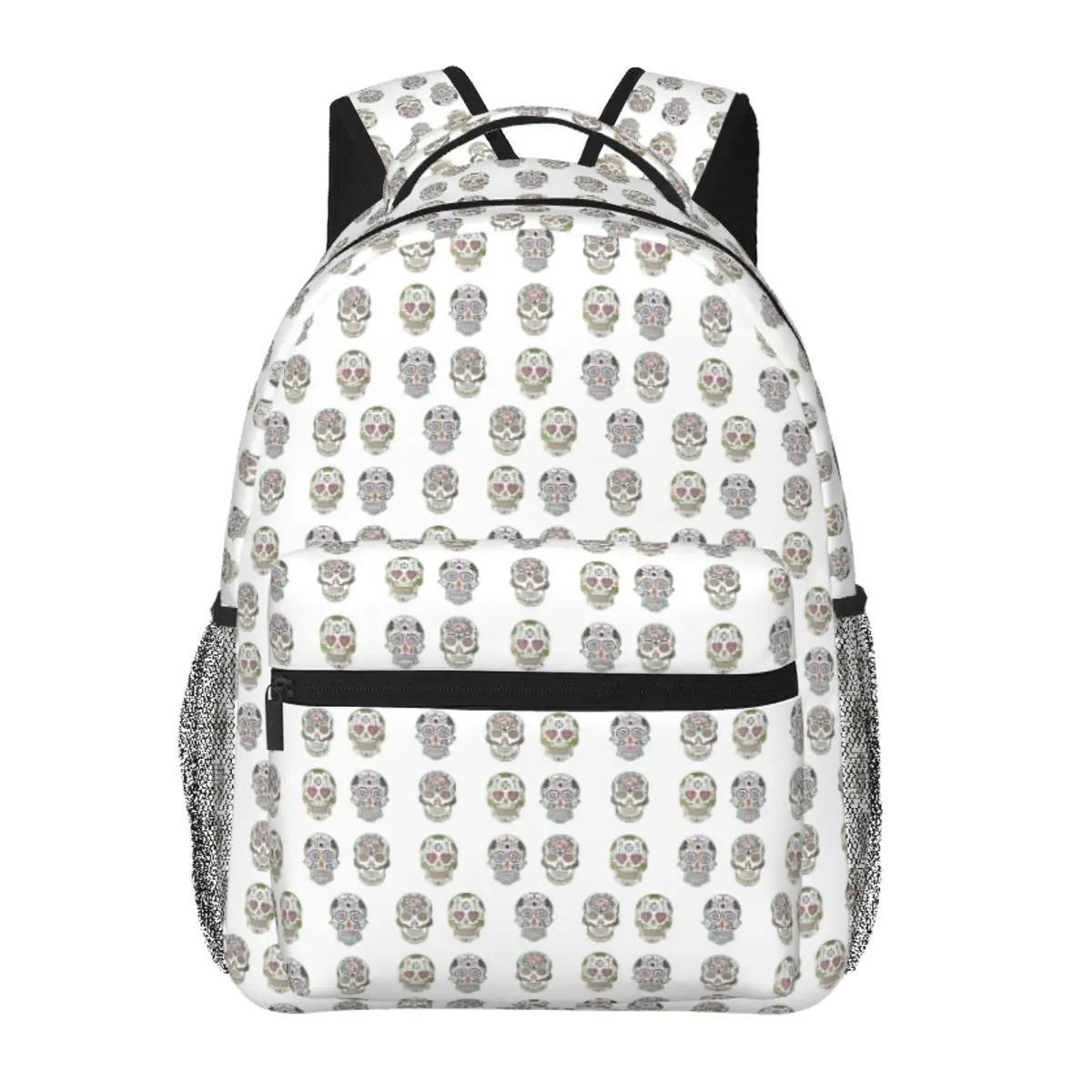 

Watercolor Sugar Skull Pattern Backpack Student BookBag Kids School Bag Laptop Shoulder Bags for Boys Girls