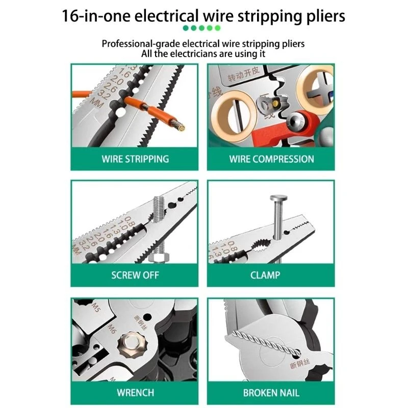 

Electrician Cable Stripper Featuring Voltages Detection Lightweight Design Durability Steel Cutting Edges Pulling Wire