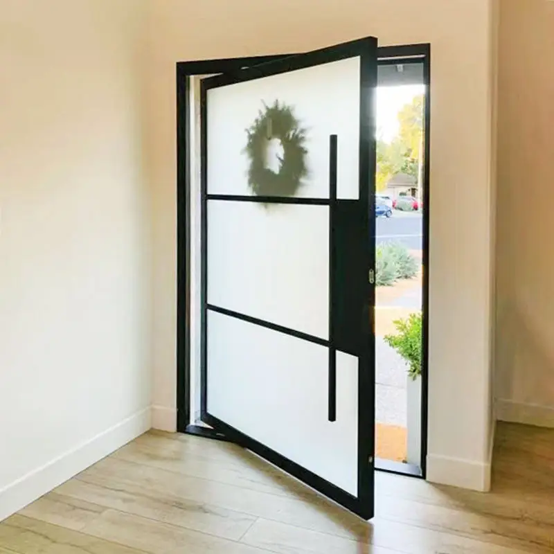 

Villa Manual Double Layer Glass Revolving Door Fashionable High Quality Sun Protective Pivot Doors Silent Partition Doors