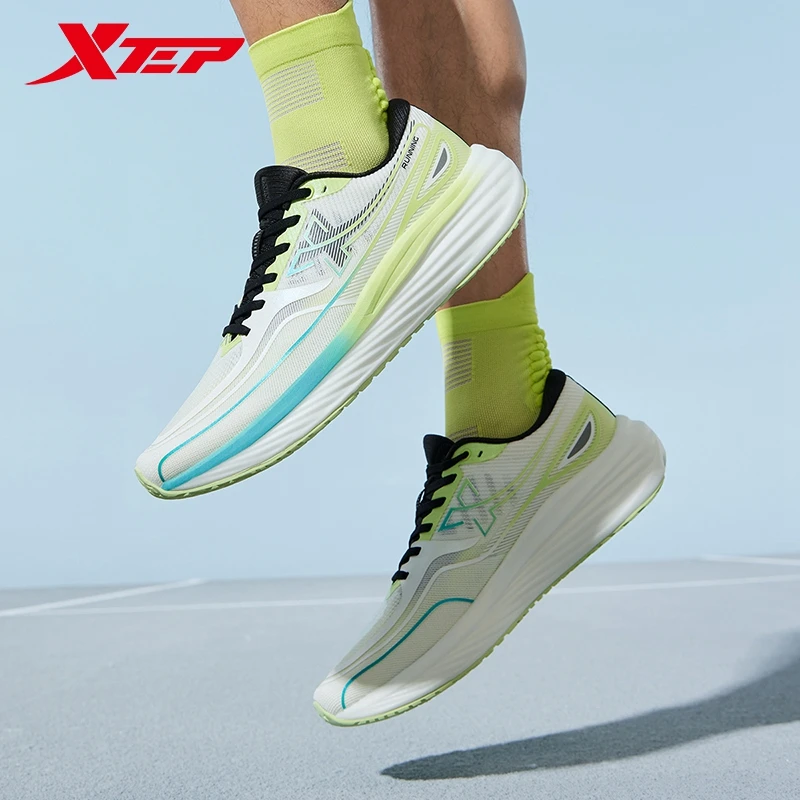 Xtep Chasing Clouds Running Shoes For Men 2024 Summer Comfortable Men\'s Sports Shoes Rebound Thick Sole Sneakers 876219110056