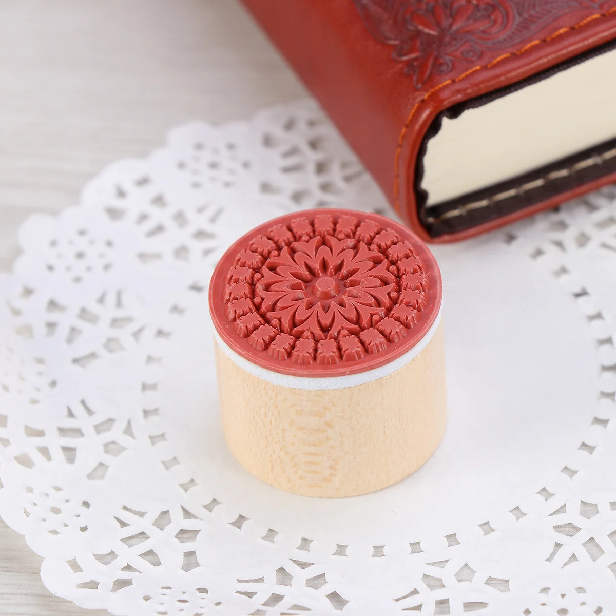 

Hand Craft Round Stamps Square Shape Stampers Wooden Wedding Pads for Kids Circle